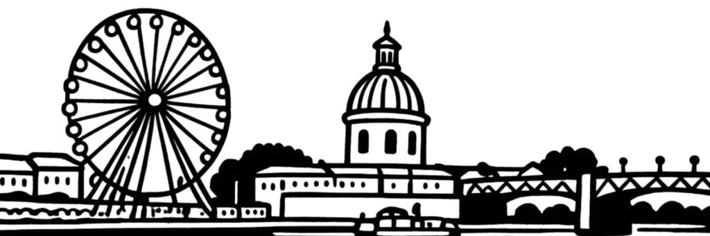 Vue de Toulouse, briques roses et clocher, illustration de la taxe foncière 2026