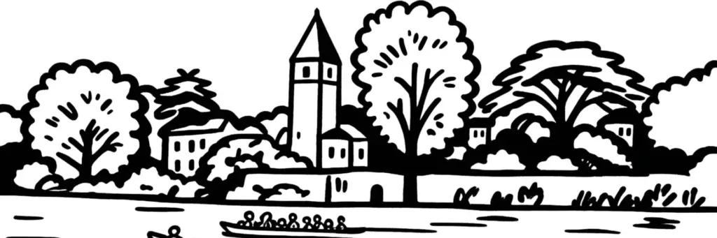 Le quartier de Vaise, Saint-Rambert et Valmy dans le 9e arrondissement de Lyon, illustration au trait