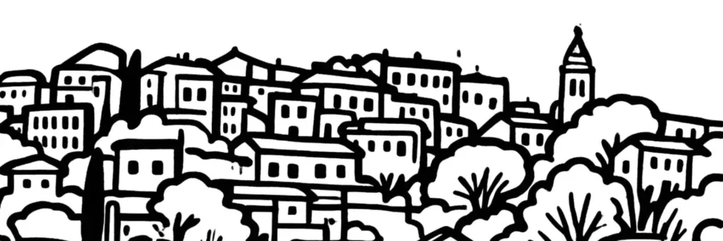 Le quartier de Saint-Barnabé et la Fourragère dans le 12e arrondissement de Marseille, illustration au trait