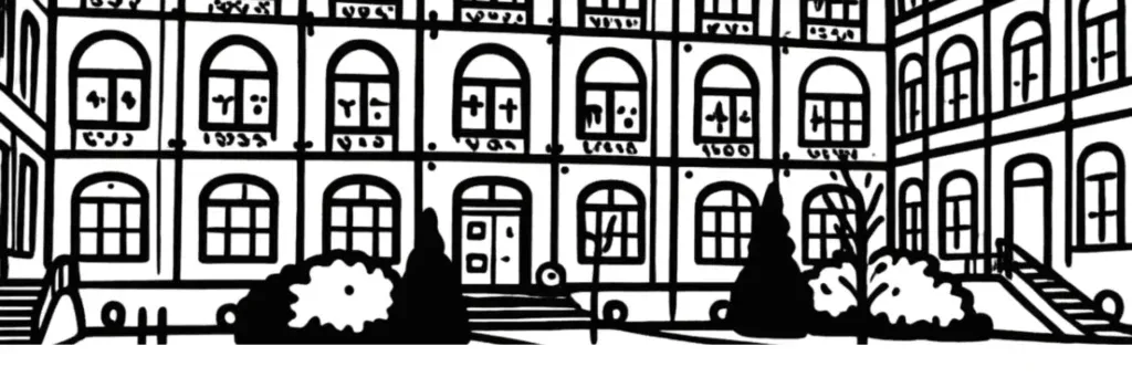 La gare Saint-Agne, le quartier Jules-Julien et la caserne Niel reconvertie au sud de Toulouse, illustration au trait