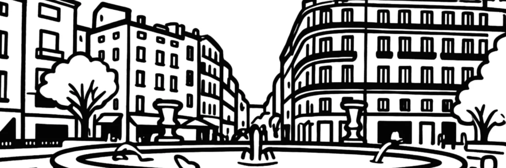 Vue de Montpellier, la place de la Comédie et le quartier Port Marianne, illustration de l'estimation immobilière