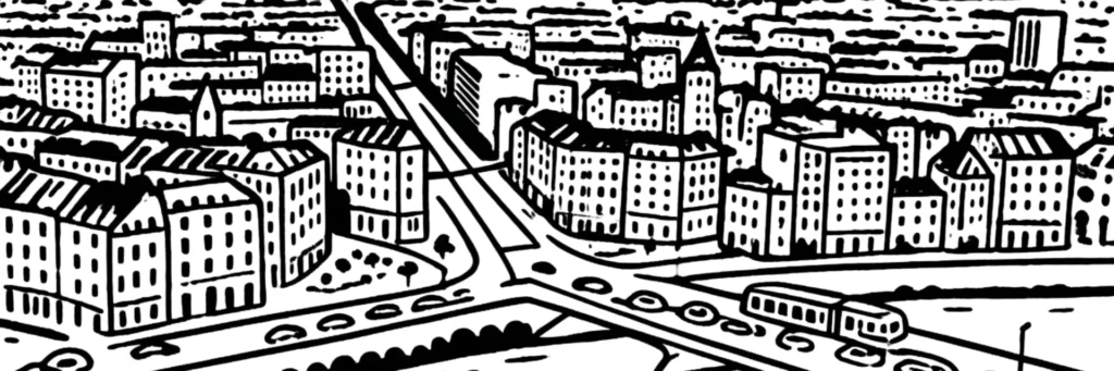 Vue de Grenoble et des massifs alpins, ville au taux de taxe foncière le plus élevé de France