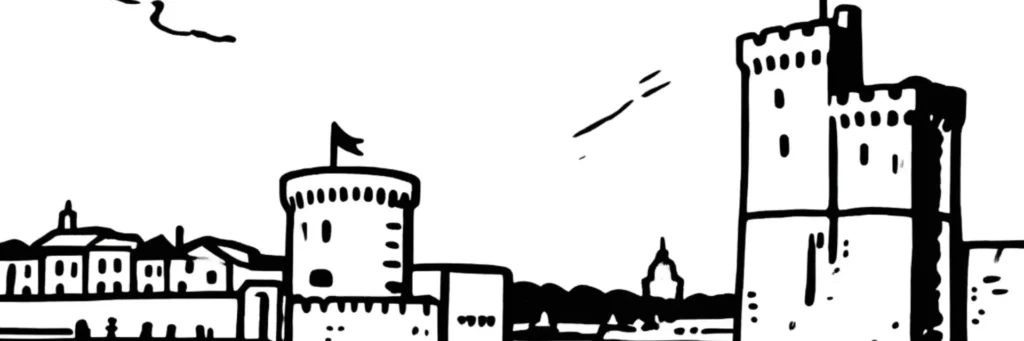Tours du Vieux-Port de La Rochelle sur le littoral atlantique, illustration d'un article sur la taxe foncière 2026