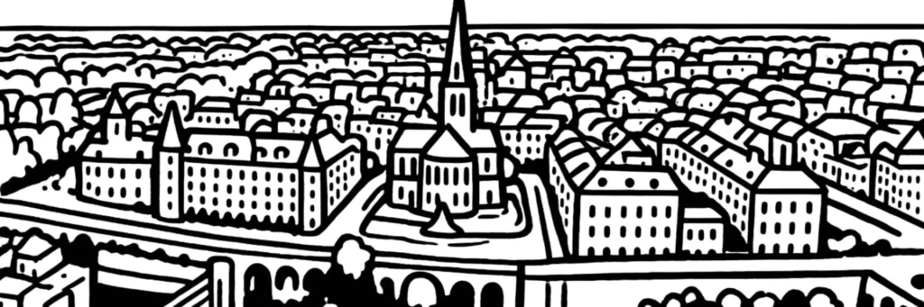 Le boulevard des Pyrénées et le château de Pau en Béarn, illustration d'un article sur les meublés touristiques