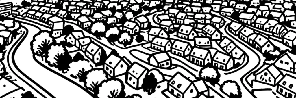 Vue de Marcq-en-Barœul, commune résidentielle de la métropole lilloise, illustration d'un article sur la taxe foncière