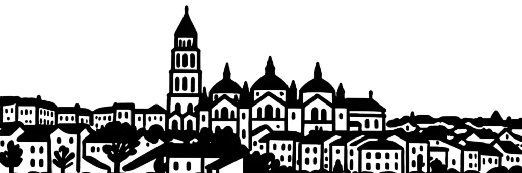 Vue de la cathédrale Saint-Front et des toits de Périgueux depuis les bords de l'Isle, illustration d'un article sur la taxe foncière