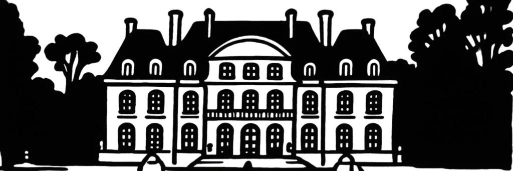 Illustration au trait de Brétigny-sur-Orge : l'écoquartier Clause-Bois Badeau, la gare du RER C et les pavillons