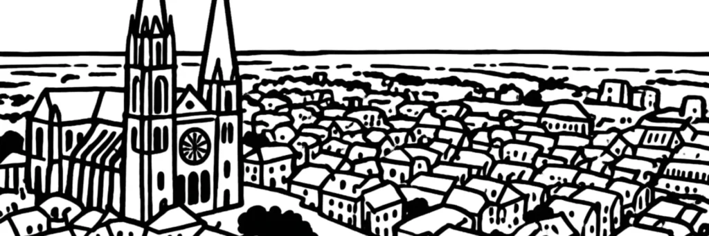 Illustration au trait de Chartres