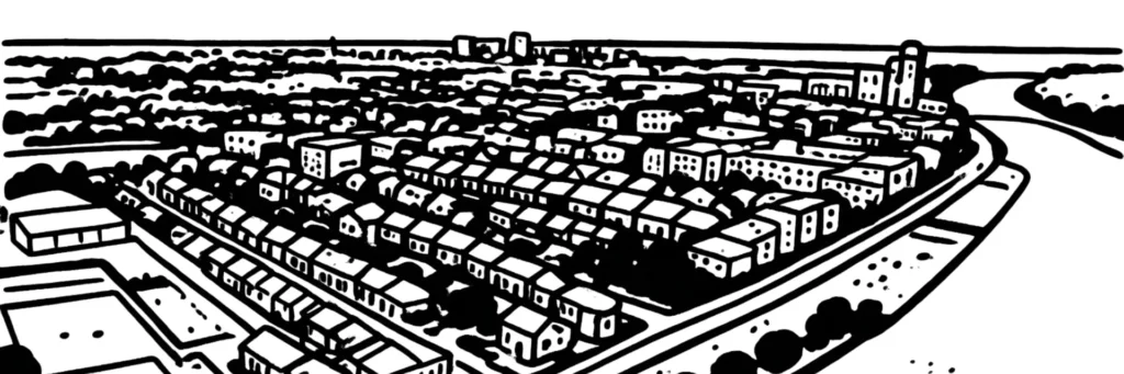 Vue de Corbeil-Essonnes et des bords de Seine dans l'Essonne, illustration d'une analyse de la taxe foncière 2026
